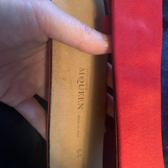 Alexander Mcqueen silk leather belt main image 4